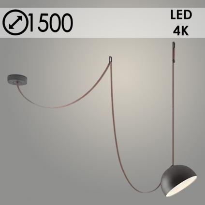 Люстра P829/1 COF+BK кофе/черный 1х8W LED d200 h1500, ZOK24